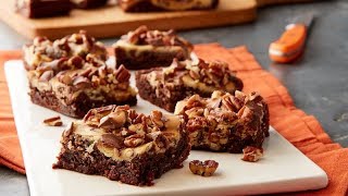 Turtle Cheesecake Brownies  Betty Crocker Recipe [upl. by Hugon]