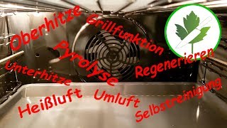 Backofen  Einstellungen Funktionen und Reinigung [upl. by Notsuh]