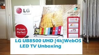 LG 55 inch UHD WebOS LEDTV 55UB8500 Unboxing amp First Setup [upl. by Wylde627]