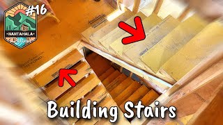 How To Build Stairs  Building The Nantahala Retreat 16 [upl. by Aloise625]