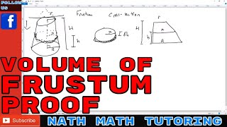 Finding Volume of Frustum Using Integration and Cross Section Method [upl. by Yordan533]