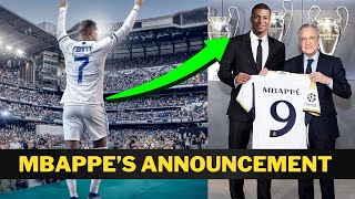 KYLIAN MBAPPE ANNOUNCEMENT AS REAL MADRID PLAYER OFFICIAL  MBAPPE TRANSFER NEWS [upl. by Itsim]