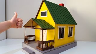 How to Make A House From Cardboard  Kartondan Harika bir Ev Yapımı [upl. by Shirah836]