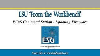 ESU ECoS 50200 Updating Firmware [upl. by Earlene479]