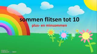 Groep 3  sommen tot 10  automatiseren  flitsen  plusminsommen [upl. by Shurwood554]