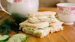 How to make English Tea CUCUMBER finger sandwiches [upl. by Tsiuqram]