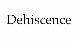 How to Pronounce Dehiscence [upl. by Lletniuq380]