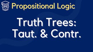 Propositional Logic Truth Trees Tautologies and Contradictions [upl. by Nylleoj]