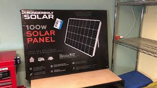 Harbor Freight 100W Solar Panel Thunderbolt new in 2021 [upl. by Allemap]