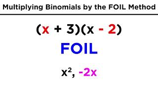 Multiplying Binomials by the FOIL Method [upl. by Aneetak584]