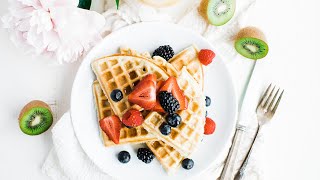 5 Ingredient Gluten Free Waffle Recipe [upl. by Arihsak639]