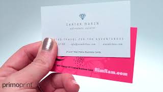 Glossy UV vs Matte Business Card Stock  Primoprint [upl. by Belanger]