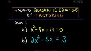 ❖ Solving Quadratic Equations by Factoring  Basic Examples ❖ [upl. by Okim]