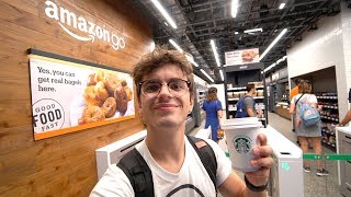 IL SUPERMERCATO DEL FUTURO SENZA CASSE Amazon GO a New York [upl. by Orozco111]