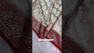 🛍️Pure zari waving mashru silk banarasi saree 😍🤍saree shorts wedding [upl. by Mello]