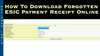 ESIC Challan Receipt Print  ESIC Paid Challan Download [upl. by Ahsieat]