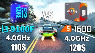 Ryzen 5 1600 vs Core i3 9100F Test in 10 Games [upl. by Arraik]