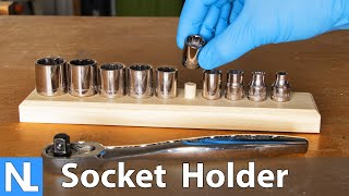 Making a Socket Holder  DIY tool organization project [upl. by Rattan]