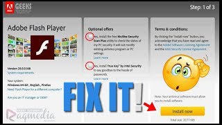 How To Fix Adobe Flash Player Problems SOLVED Windows 7810 [upl. by Oeak]