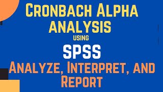 SPSS Data Analysis  Cronbach Alpha Reliability  Analysis Interpretation and Reporting [upl. by Hedvige88]