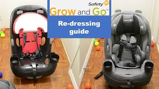 2020 Version  Safety 1st Grow and Go 3In1 Car Seat  Cover redressing guide  Step by step [upl. by Nylek]