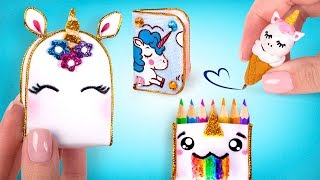 🦄 Bricolage  Des Mini Fournitures Scolaires de Licorne [upl. by Junette711]