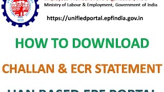 How to download Challan and ECR statement [upl. by Ateekal]