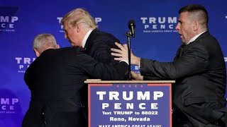 Donald Trump rushed off stage during rally in Nevada [upl. by Heinrike569]