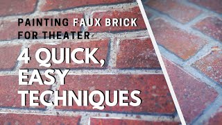 Faux Brick Painting  Scenic Art [upl. by Anitsuj]