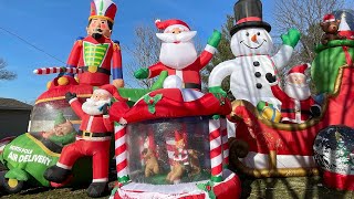 HUGE Christmas 2020 Airblown Inflatable display [upl. by Yeuh]