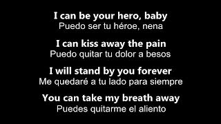 ♥ Hero ♥ Héroe  by Enrique Iglesias  subtitulada en inglés y español [upl. by Dorette]