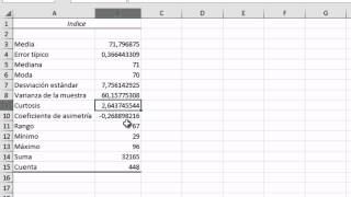 Función Análisis de Datos en Excel Estadiística Descriptiva [upl. by Zebapda713]