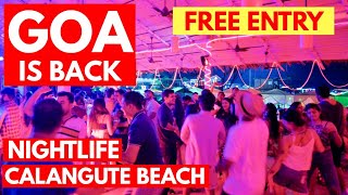 GOA  Calangute Beach Nightlife  2021  Goa Vlog  Goa After Lockdown  Goa Nightlife [upl. by Eniluj]