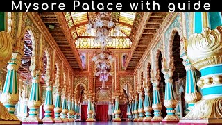 Mysore Palace with guide Amba Vilas Palace ಮೈಸೂರು ಅರಮನೆ inside Mysore Tourism Karnataka Tourism [upl. by Aimahs]