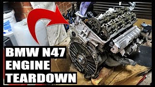 BMW N47 Engine Teardown For Timing Chain Replacement [upl. by Persson]