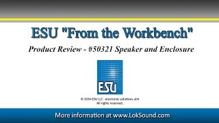 ESU 50321 Speaker and Enclosure [upl. by Eynaffit379]