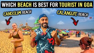 Calangute Beach  Candolim Beach  Goa Tourist Places  Goa Tour Vlog [upl. by Stanly]