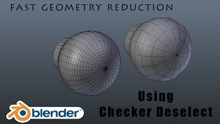 Super fast geometry reduction using Checker Deselect in Blender [upl. by Fellows975]