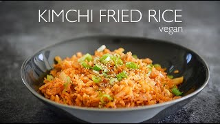 Easy Kimchi Fried Rice Recipe  SUPER FAST  SUPER TASTY [upl. by Engud]