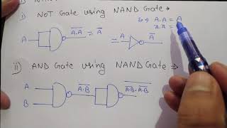 Explain NAND as universal gate in Hindi  Digital electronics [upl. by Grimes]