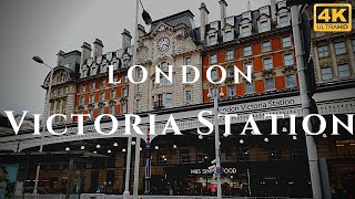 London Victoria Station Walk Through England 4K [upl. by Ahsiet]