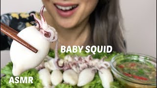 Baby Squid  ASMR Eating sounds  NE Lets Eat [upl. by Otilesoj832]