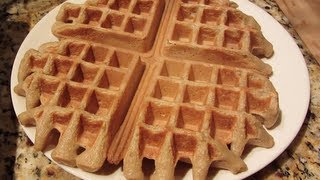 Easy 5 Ingredient Eggless Oatmeal Vegetarian Vanilla Waffles [upl. by Oz]