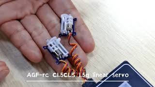 AGFrc C15CLS 15g Ultra micro linear servo for small rc planes robots [upl. by Onitsuaf]