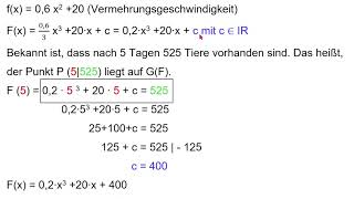 Bestandsfunktion Integralrechnung [upl. by Nnomae]