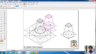 COMPUTER AIDED ENGINEERING DRAWINGISOMETRIC PROJECTIONSOLID EDGEFRUSTUM OF CONECYLINDRICAL SLAB [upl. by Hayyikaz435]