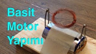 Basit Elektrik Motoru yapımı  2  simple electric motor [upl. by Nelon]