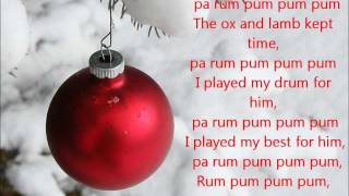 Glee  Little Drummer Boy  Lyrics [upl. by Kauppi]