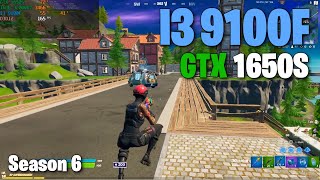 I3 9100F amp GTX 1650 Super Fortnite Season 6  Competitive settings 1080p [upl. by Helge239]