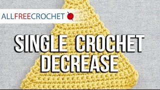 LeftHanded Single Crochet Decrease Stitch [upl. by Nonnelg]